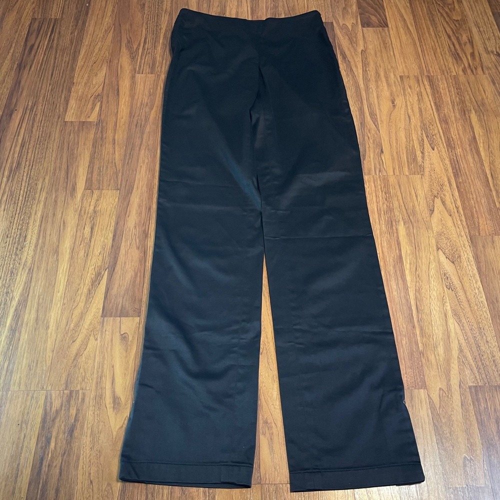 Versace Sport Black Straight Leg Pants Womens 28 Vintage Italy Side Zip Trousers
